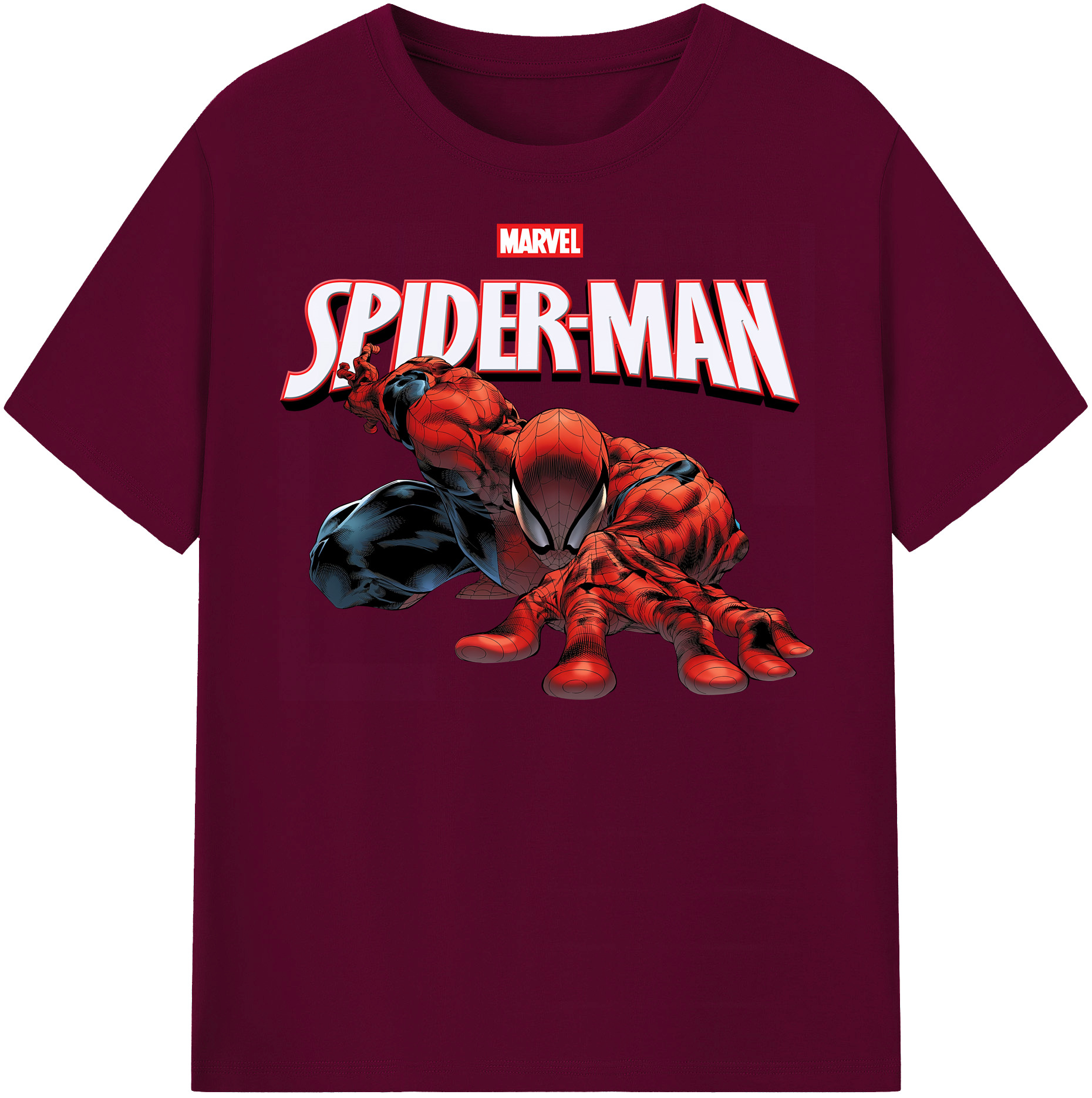 （画像用） Spider Man スパイダーマン レディースカジュアルプリントTシャツ（綿100％）